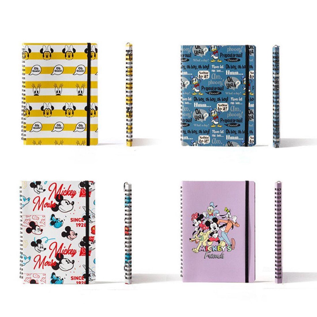 Mxbeauty Spiral Notebook Lucu Kartun Kosong Agenda Harian Twin-Wire Binding Jurnal Planner Coil Note Book