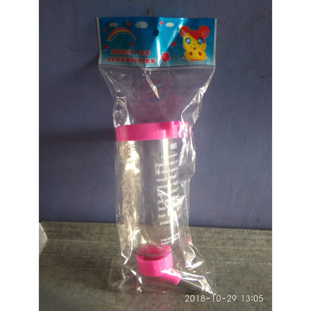 Tempat minum botol hamster kelinci marmut 60ml merk Sweet Botol