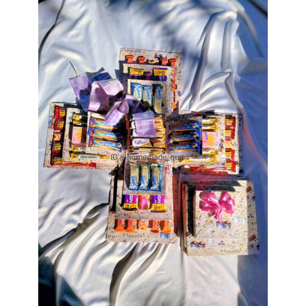 

explosion box uang tarik 4 layer ll kejutan box ll uang tarik ll box snack
