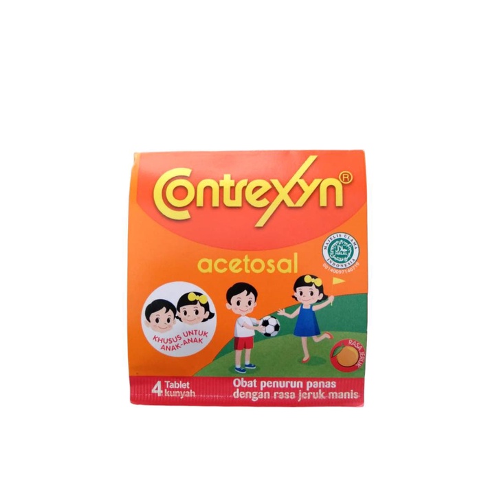 CONTREXYN  STRIP ISI 4 TABLET - OBAT DEMAM ANAK