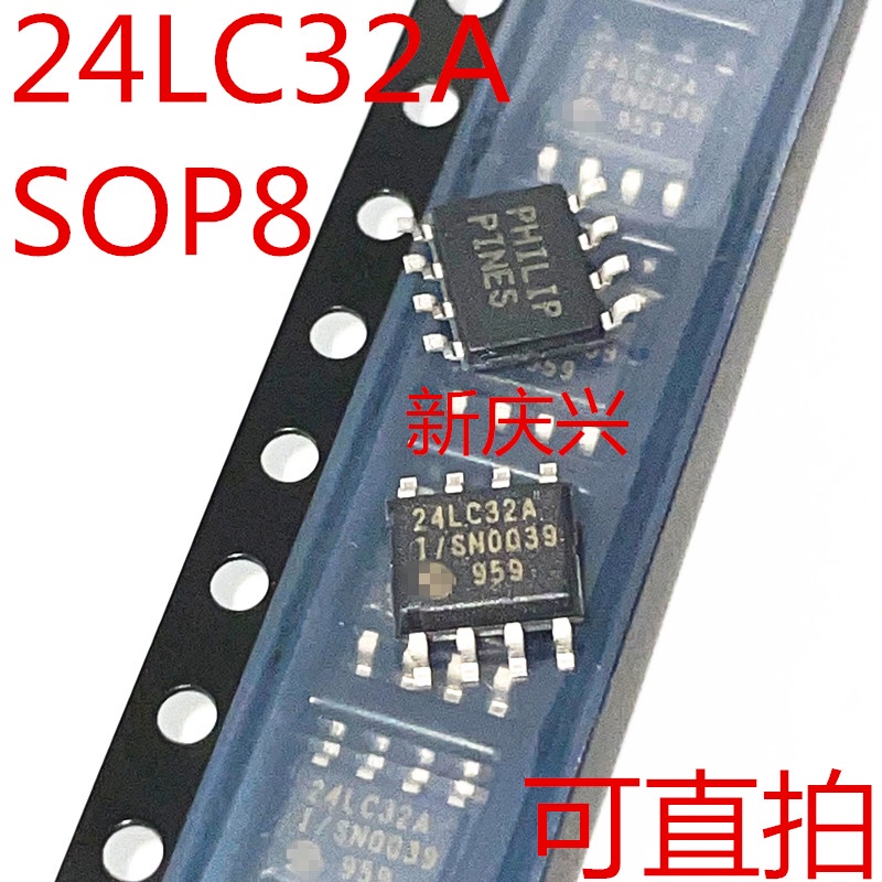 10pcs Ic 24lc32a-i / Sn Pic24Lc32A-I / Sn Sop-8 24lc32ai Sop 24lc32 Sop8