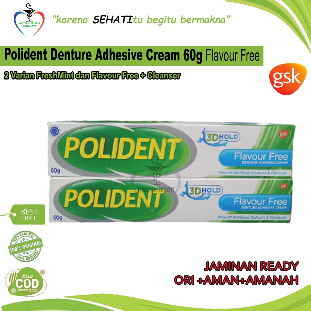 POLIDENT 60GR PEREKAT GIGI TIRUAN POLYDENT