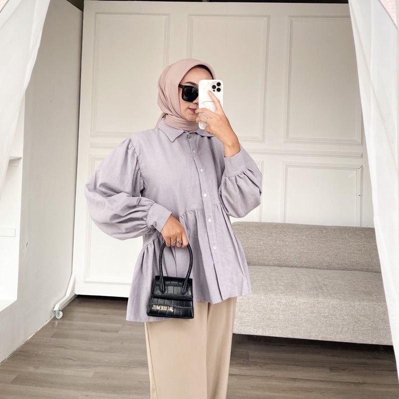 Beyza Blouse Linen PREMIUM LD ±105cm //JF525