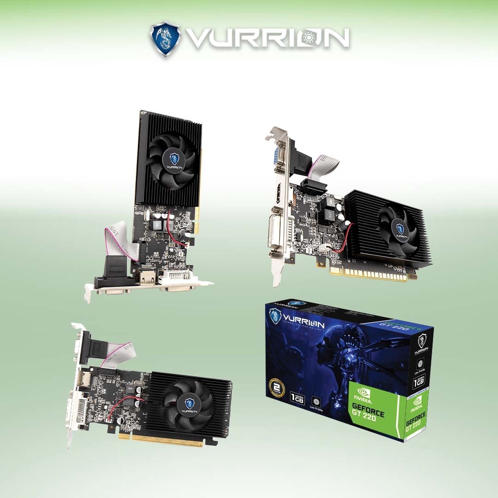 VGA AGS VURRION NVIDIA GT220 LP 1GB GDDR3 128bit REAL CAPACITY