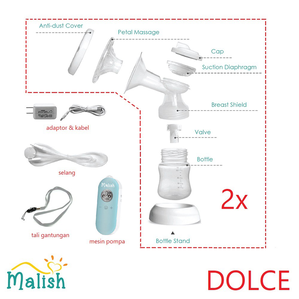 Malish Dolce Double Electric Breast Pump