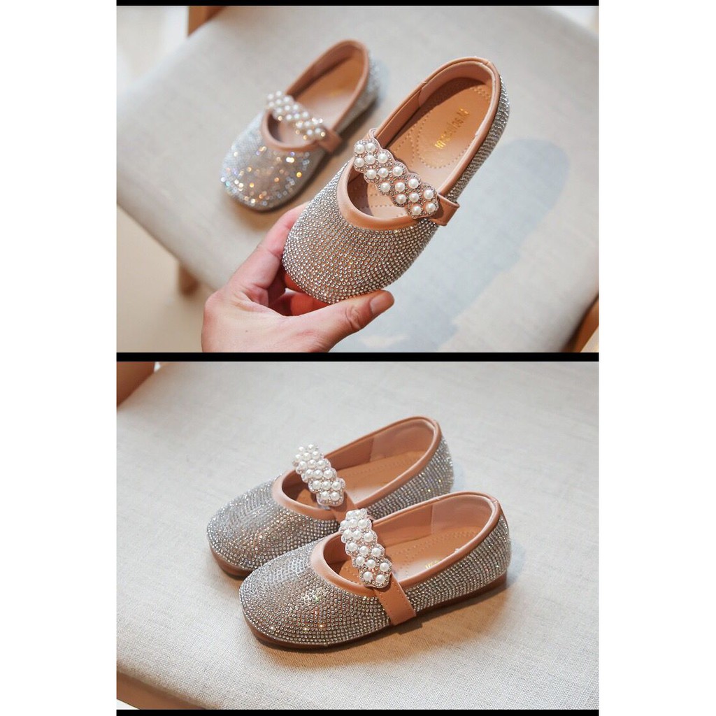 (LOLI-JKT) SP-M55 FLAT SHOES ANAK CEWEK IMPORT FULL BLINK DIAMOND 21-36