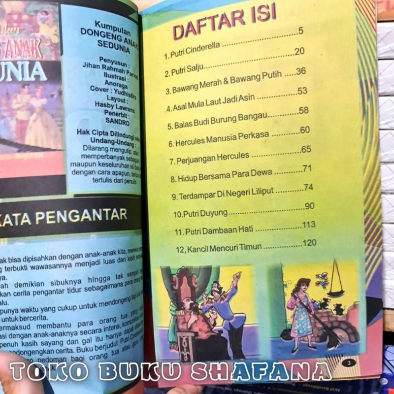 Buku Kumpulan Dongeng Anak Sedunia Bergambar - Dongeng Ajaib - Lucu - Misterius - Mengharukan