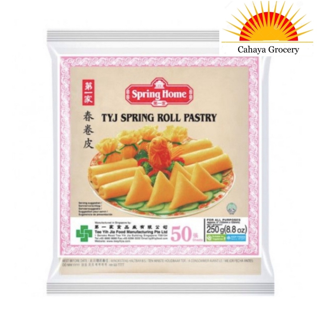 

TYJ Spring Roll Pastry 5 inch (Kulit Pangsit) 50 Lembar 250Gr
