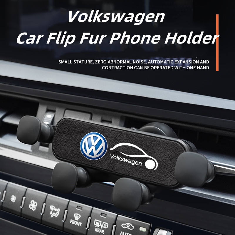 Volkswagen Holder Handphone Model Flip Bahan Bulu Italia Untuk Volkswagen golf polo tiguan T5 T6