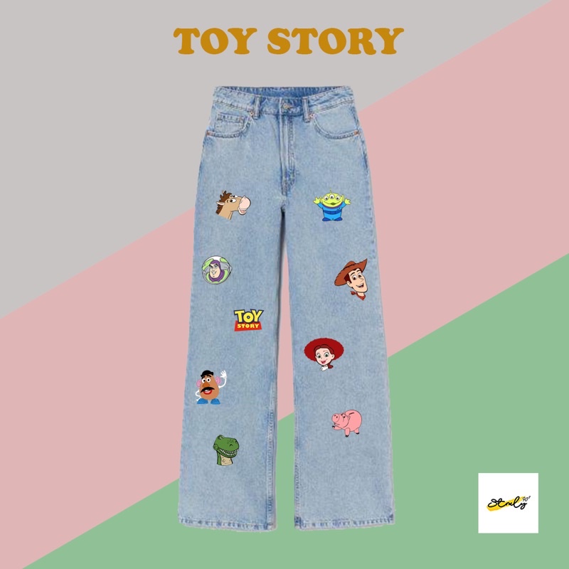 TOY STORY KULOT JEANS HIGHWAIST/ PAINTED JEANS