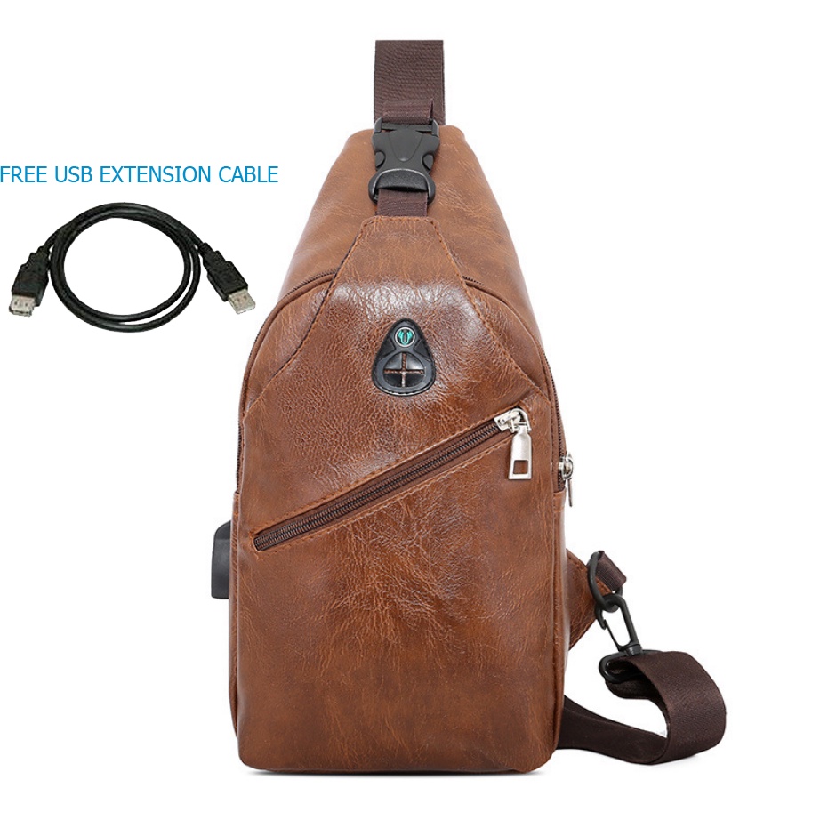 Tas USB Selempang Kuit Sling Bag Leather