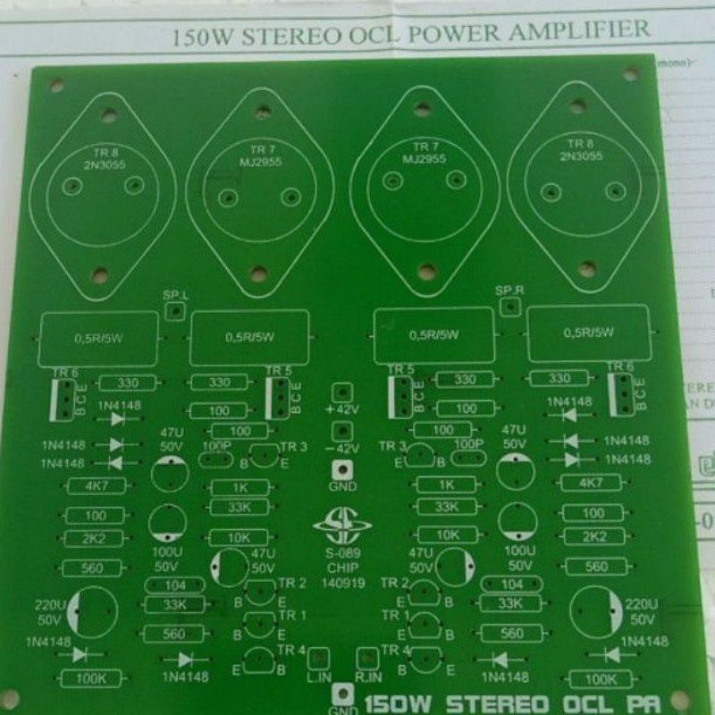 Pcb driver ocl 150w stereo saturn S - 089