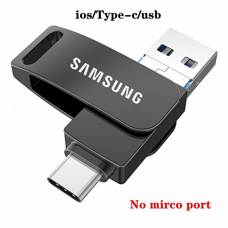 Samung 3in1 Flash Drive 512GB Type-C HD 128GB Bahan Metal untuk PC