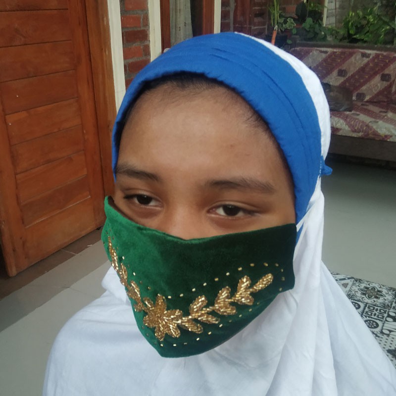 Masker Bludru Payet Beludru Masker Hias