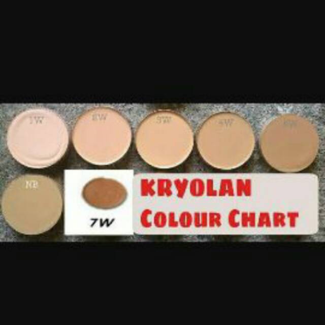 KRYOLAN COLOUR CHART ORIGINAL