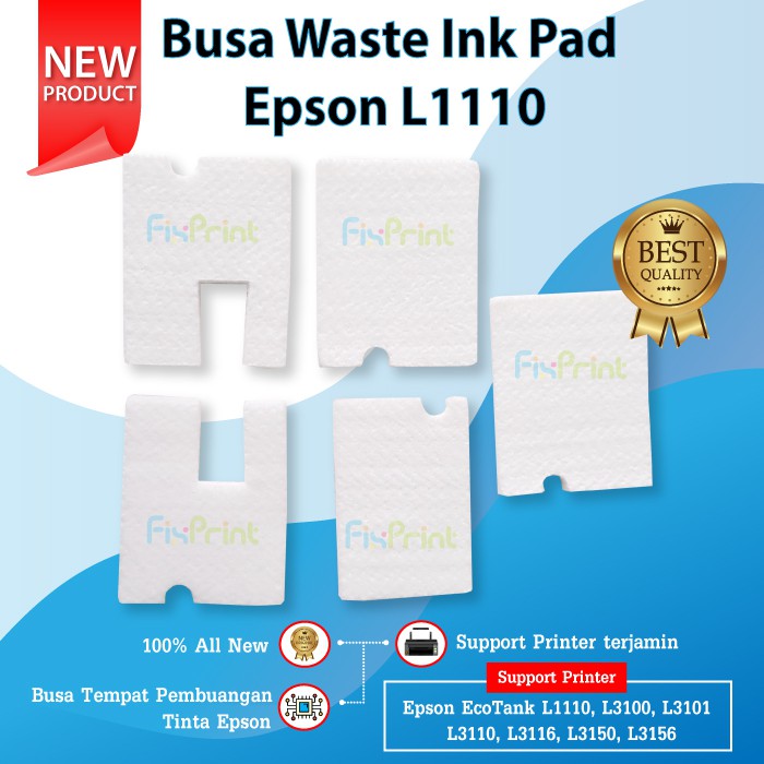 Busa Ink Pad Printer InkPad Maintenance Box Epson L1110 L1210 L1250 L1256 L3100 L3101 L3110 L3210 L3116 L3150 L3156 L3250 L3256 L5190 L5290 L5296