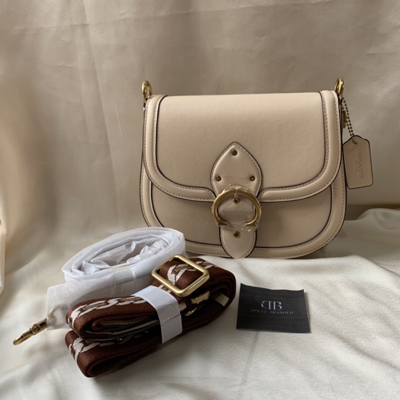 Coach Beat Saddle Bag White(C0749)