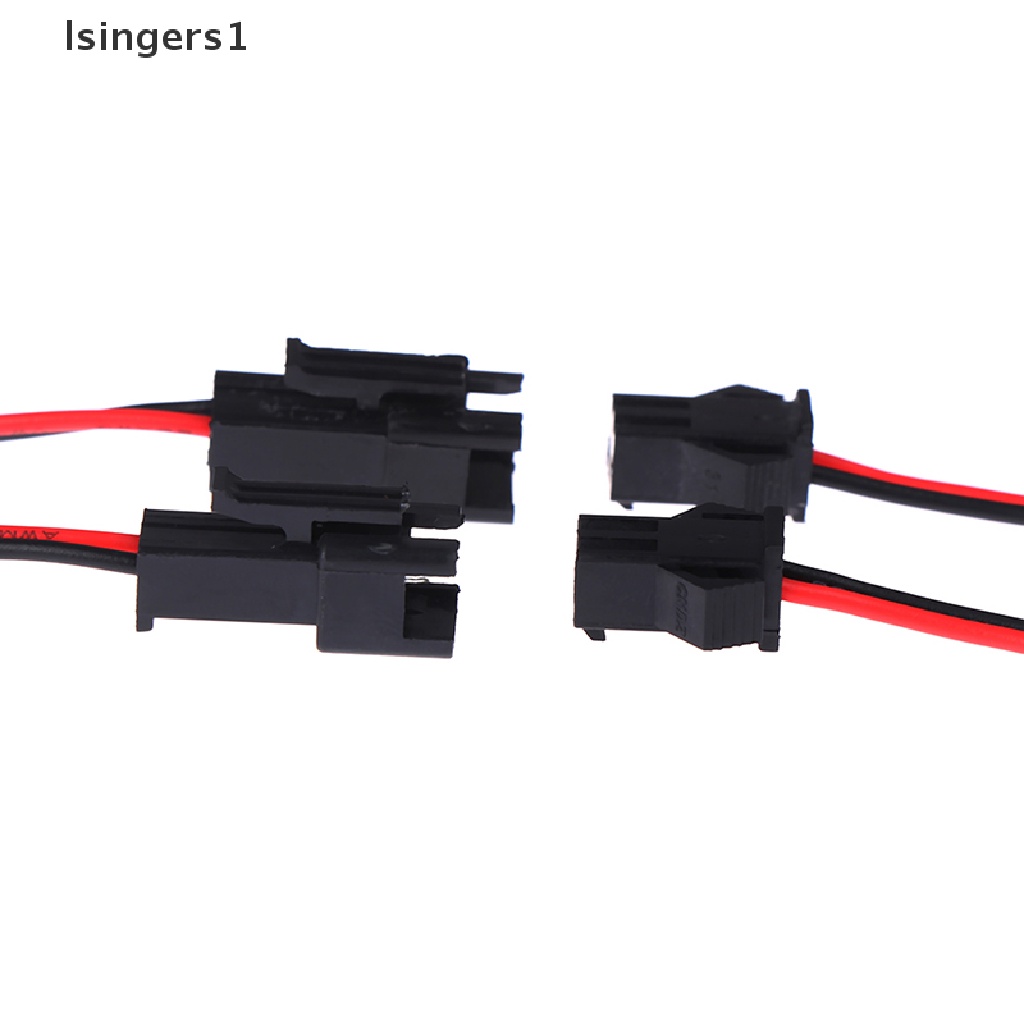 (lsingers1) 5 Pasang Konektor Kabel Terminal SM 2 Pin Male Ke Female Panjang 10 / 20cm