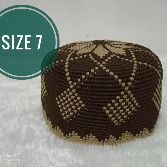 Peci/songkok/kopiah rajut asli tangan buatan