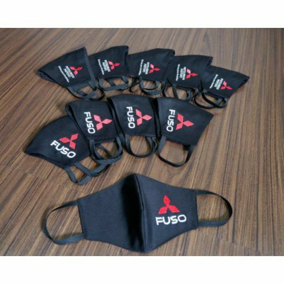 MASKER KAIN 2 PLY DAN BORDIR LOGO