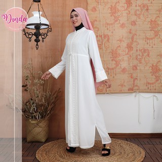 Jual SALE DINDA Baju Muslim Wanita/ Busana Muslim / Baju Gamis Putih