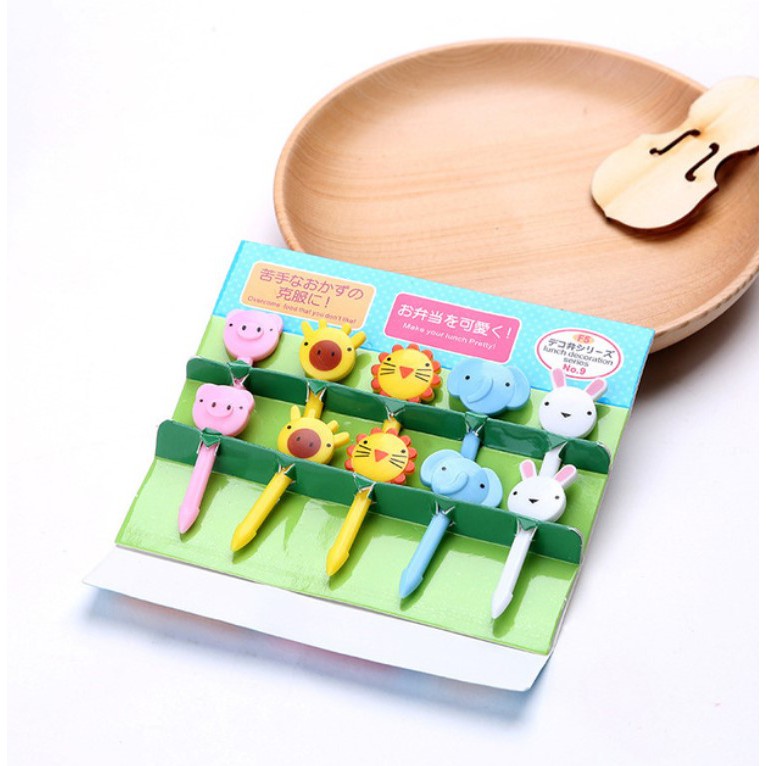 10 Pcs Kids Bento Foodpick Garpu Bekal Anak Tusukan Tusuk Makanan Buah