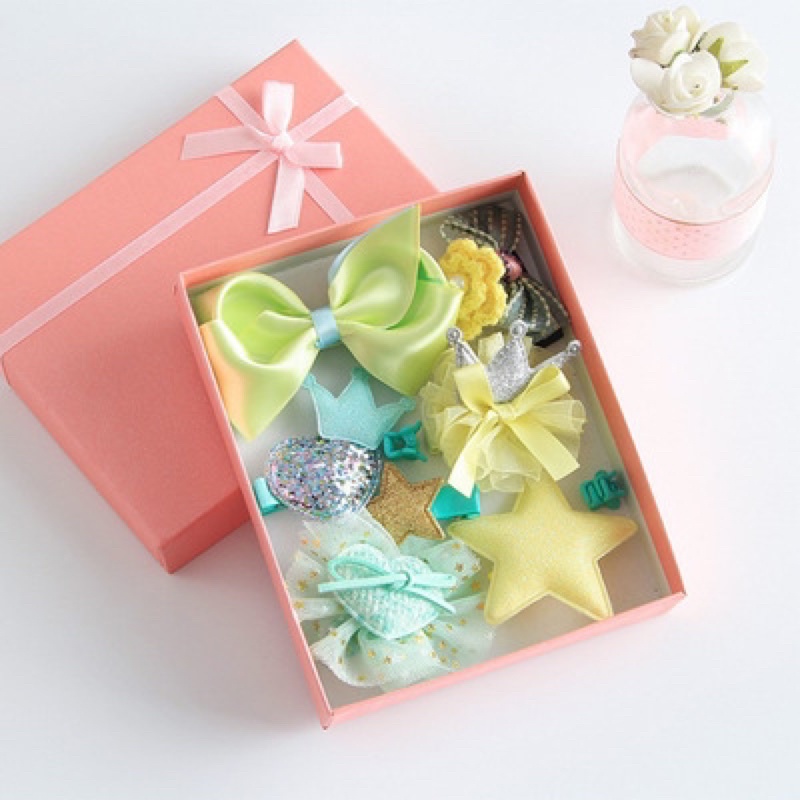 JEPITAN SET ANAK BOX PITA POLOS IMPORT / JEPITAN ANAK SET ISI 10