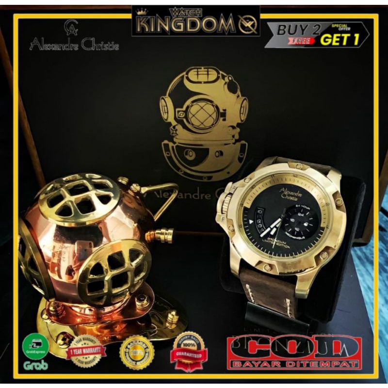 LIMITED EDITION Jamtangan pria ALEXANDRE CHRISTIE AC 6481 / AC6481 / 6481 ORIGINAL GARANSI RESMI 1TH