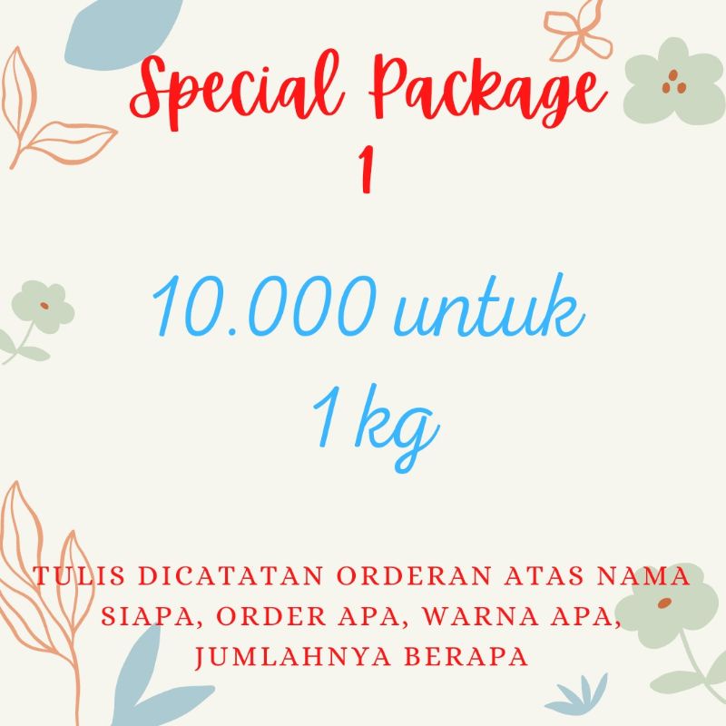 

Special Package Berat Ringan 1 kg