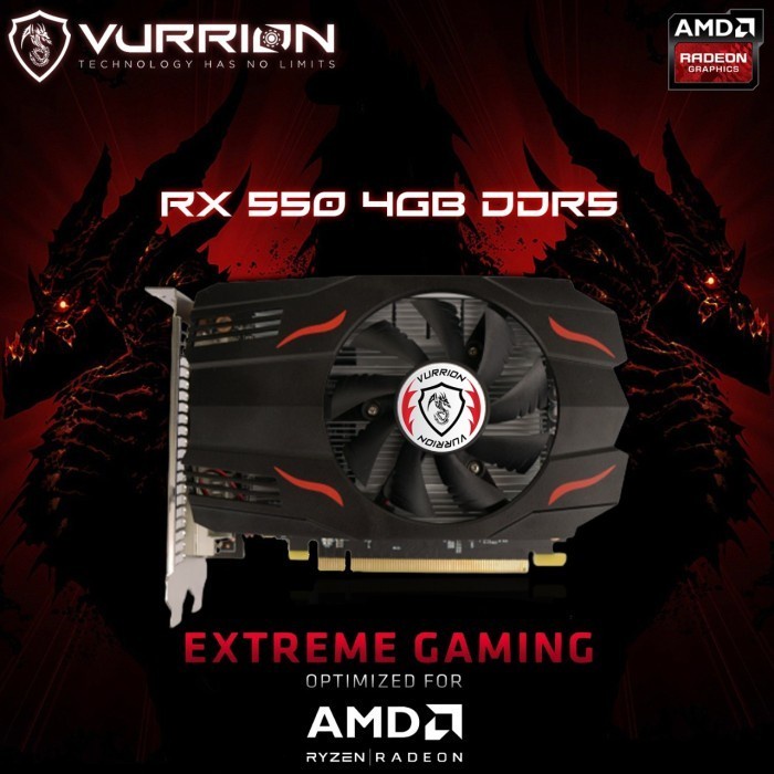 VGA Radeon Vurrion RX 550/ RX550 4GB GDDR5 128Bit | Vurion RX550 4GB