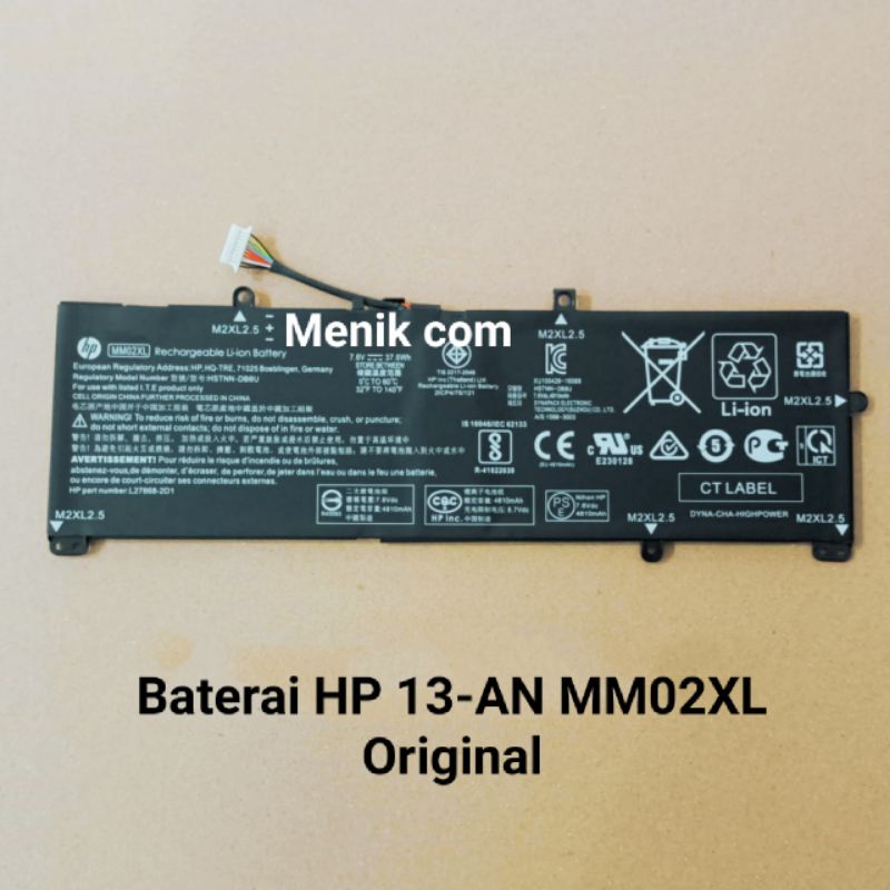 Baterai laptop HP PAVILION 13-AN MM02XL Original