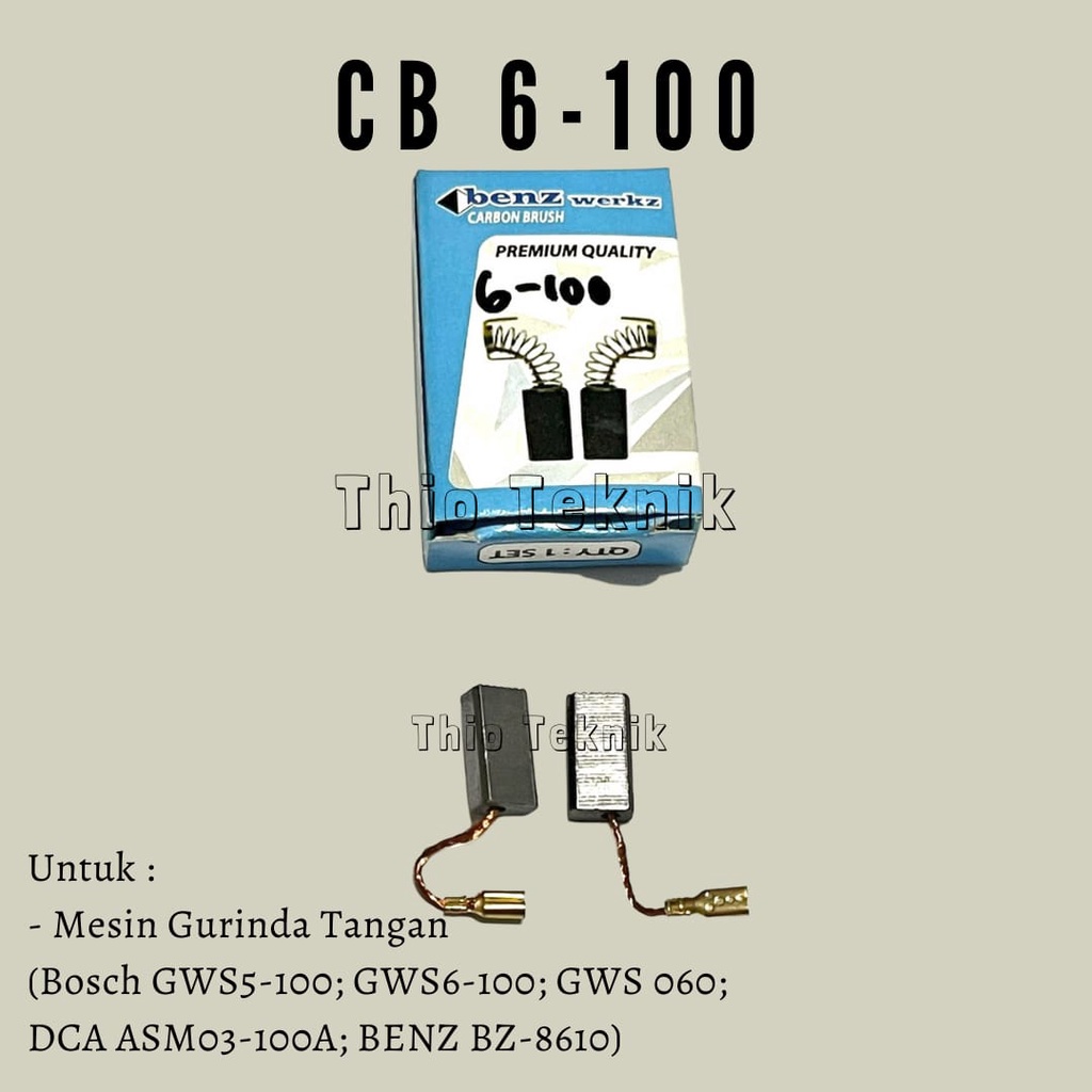 Benz - Carbon Brush CB 6-100 CB6-100 Arang Spul Sepul