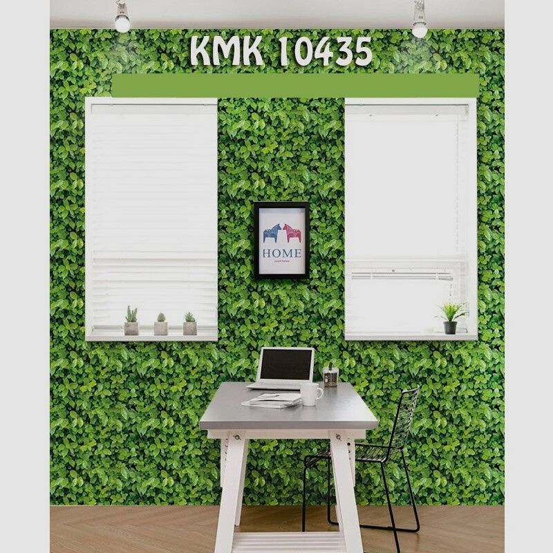 WALLPAPER WALL STICKER STIKER DINDING MOTIF DAUN BUNGA HIJAU WALLPEPER WALPAPER WALPEPER 10435WALLSTIKER