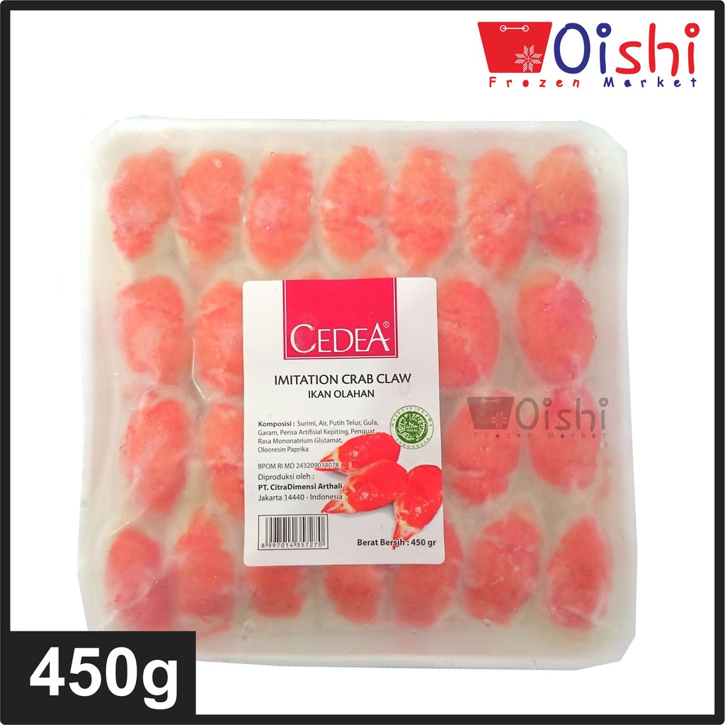 

Cedea Imitation Crab Claw 450g (bentuk capit kepiting)