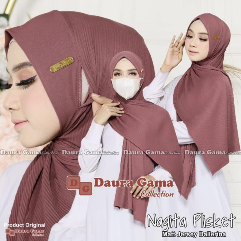 (ORY DAURA GAMA) PASMINA PLISKET MALAY _ PASMINA PLISKET INSTAN