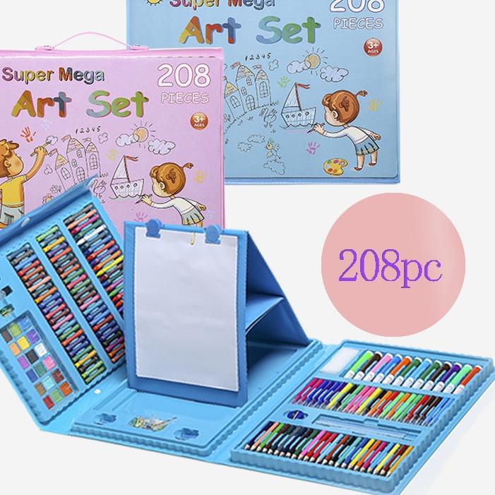 

Special - Alat Lukis Set Super Mega Art 208 PCS Crayon Oil Paste Pensil Warna Pensil Warna Cair Anak Mewarnai