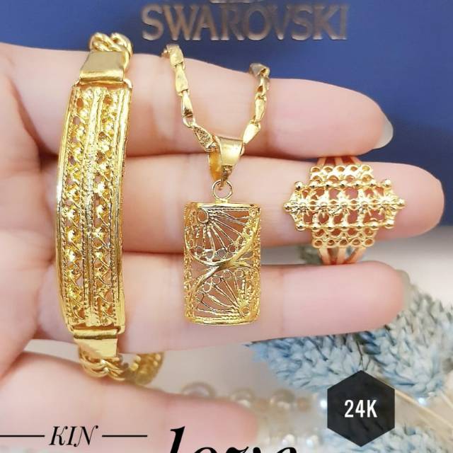 Xuping set perhiasan lapis emas 24k 1006h