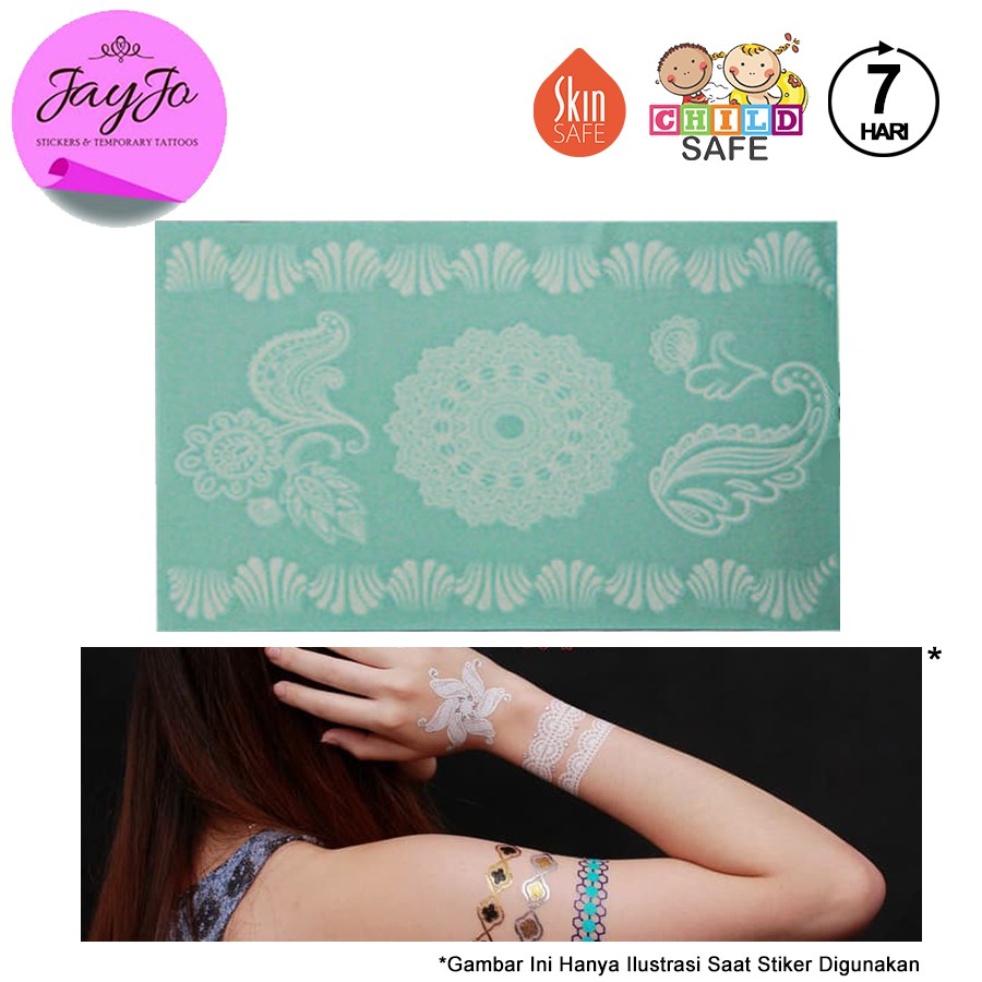 

JS-26 White Henna Mandala / Henna Putih / White Henna