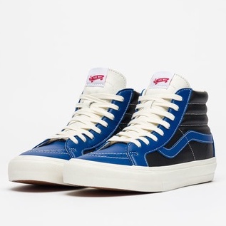 Vans Sk8 - HI VI Leather True Blue / Black ORIGINAL