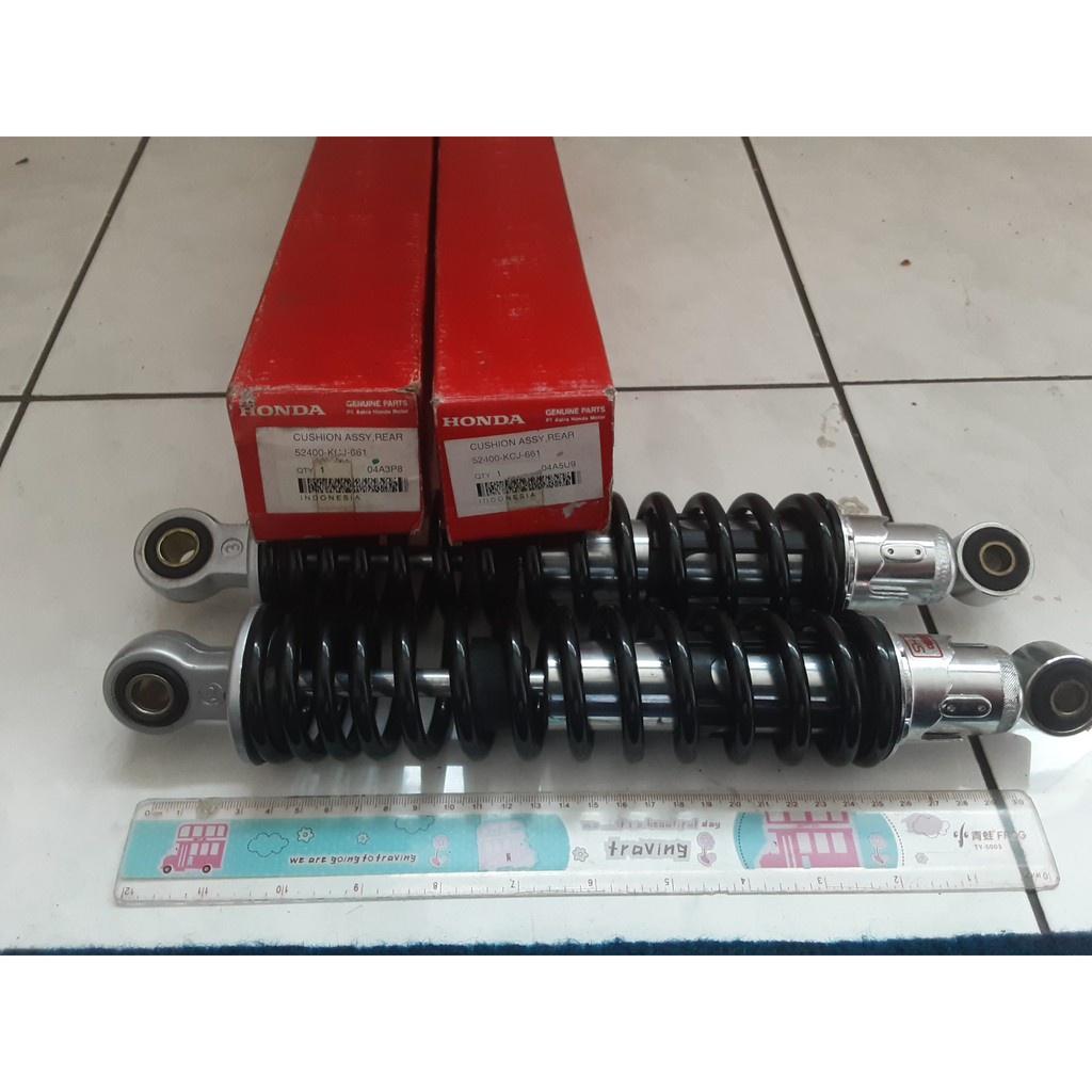 (2pc) Shock Breaker Belakang - Tiger Old Lawas Tilam Revo Asli Honda 52400KCJ661