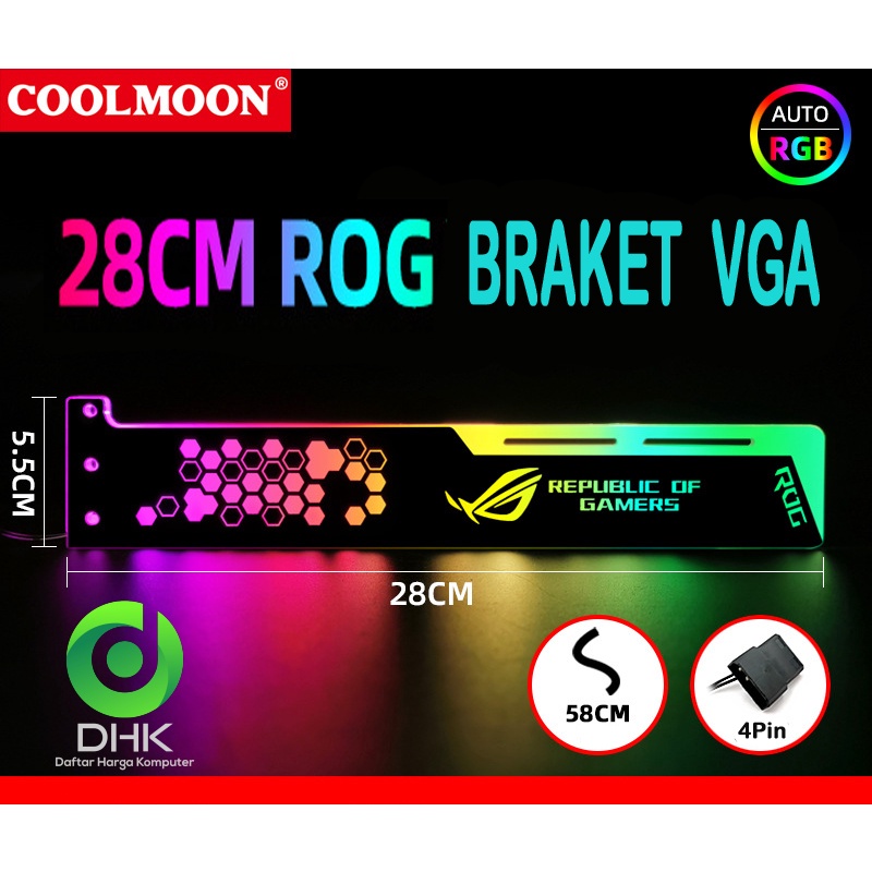 Bracket VGA card Coolmoon Asus ROG MSI Aorus RGB LED