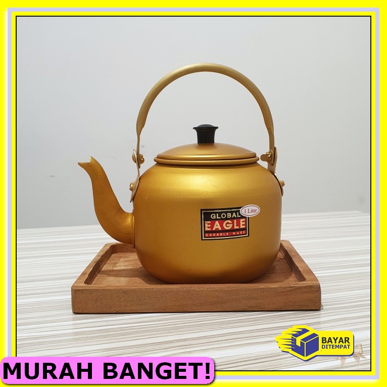 Ceret Bunyi Rigoletto Mikado Jawa Maspion WA434 Teko Persia 1 Liter / Ceret Kuning Emas Arab Golden