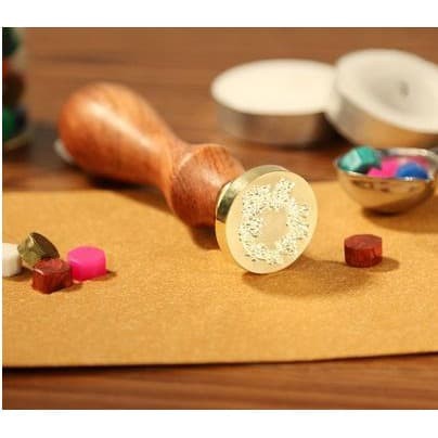 Sealing Wax Stamp with Wood Handle - Wreath Series