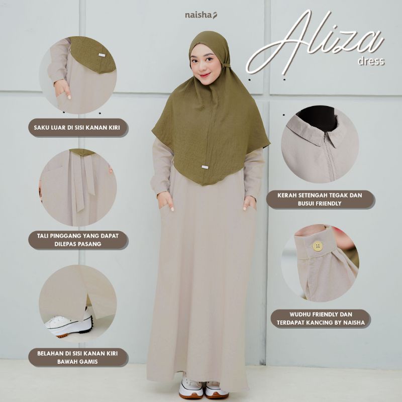 Aliza dress naisha | dress premium | dress basic | dress terbaru | dress murah | dress terlaris dress wanita dress hitam / naisha official / gamis hitam dress tali gamis tali gamis busui gamis lebaran | baju lebaran | gamis idul fitri | gamis katun