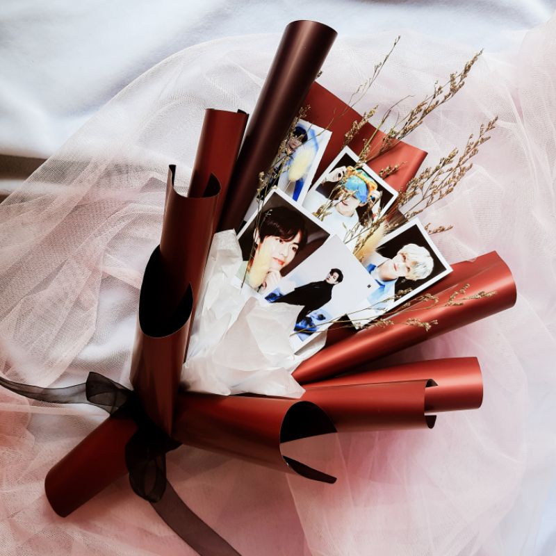 Photo Dry Flower Bouquet Buket PC Card / Buket Bunga Foto