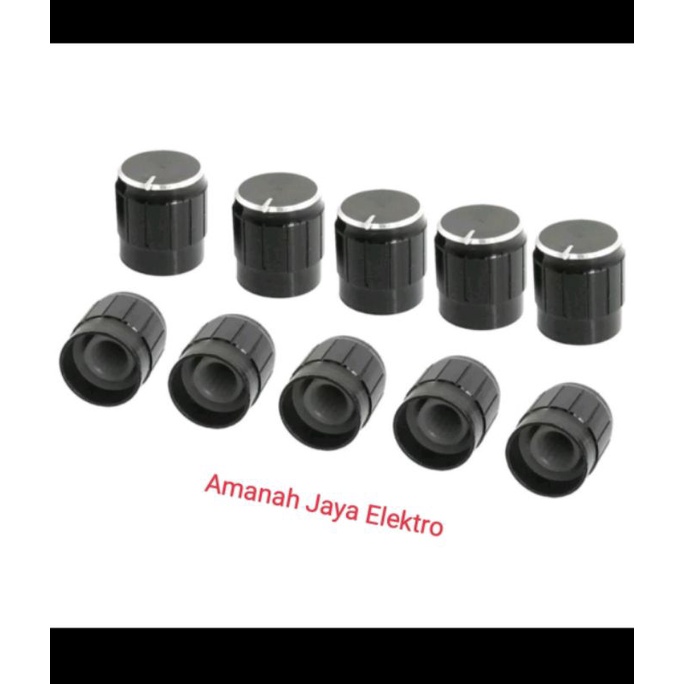 knop potensio aluminium 40mm knop tutup ampli