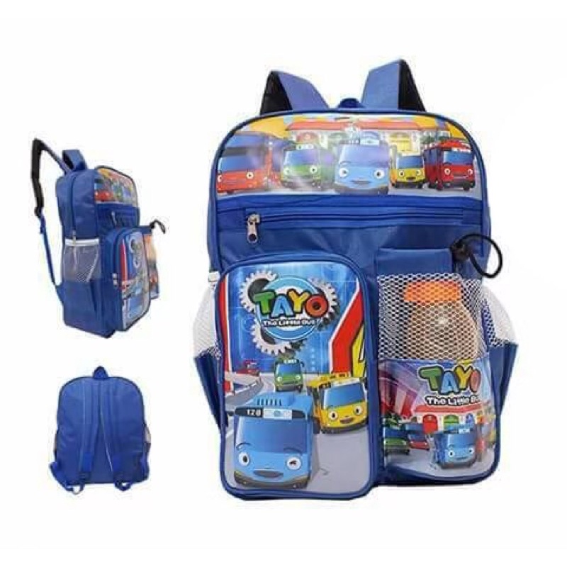 tas ransel anak bonus botol minum tas ransel anak laki laki karakter tayo tobot ultraman doraemon