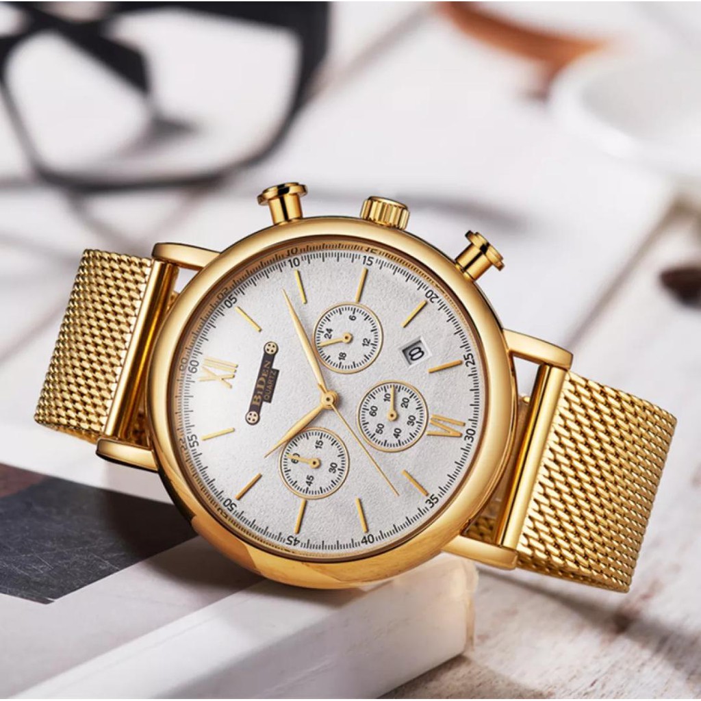biden 0082 Jam Tangan Kronograf Pria
