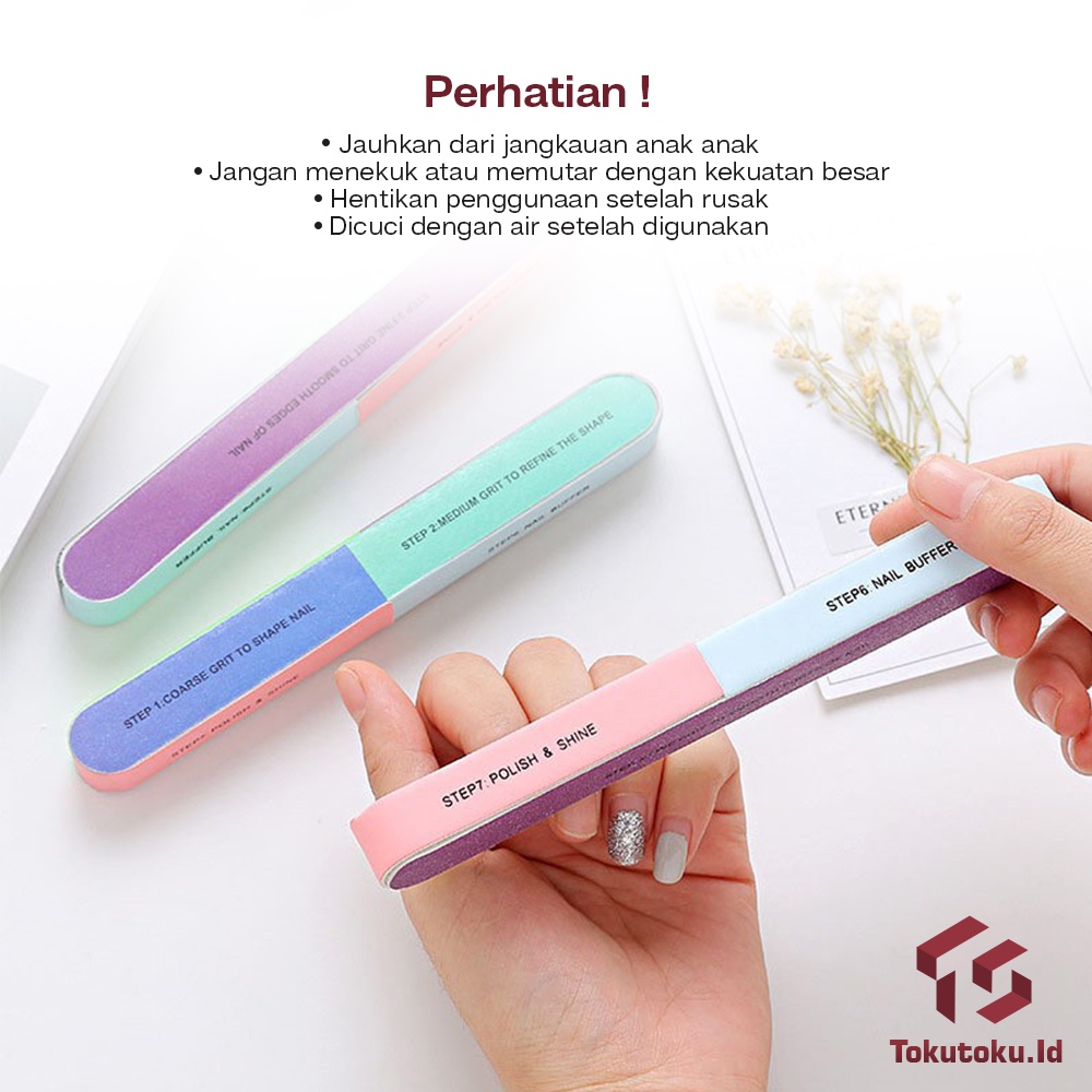 Alat Kikir Penghalus Kuku Amplas Menicure Pedicure Nail Buffer Gel Art Tool