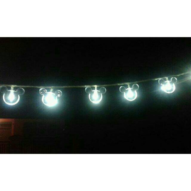 Dekorasi Lampu Tumblr Mickey Mouse / Bintang / Bulat doff